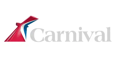 Carnival Cruise Line logo with a red, white, and blue ship funnel.