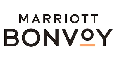 Marriott Bonvoy logo with a clean, modern design.
